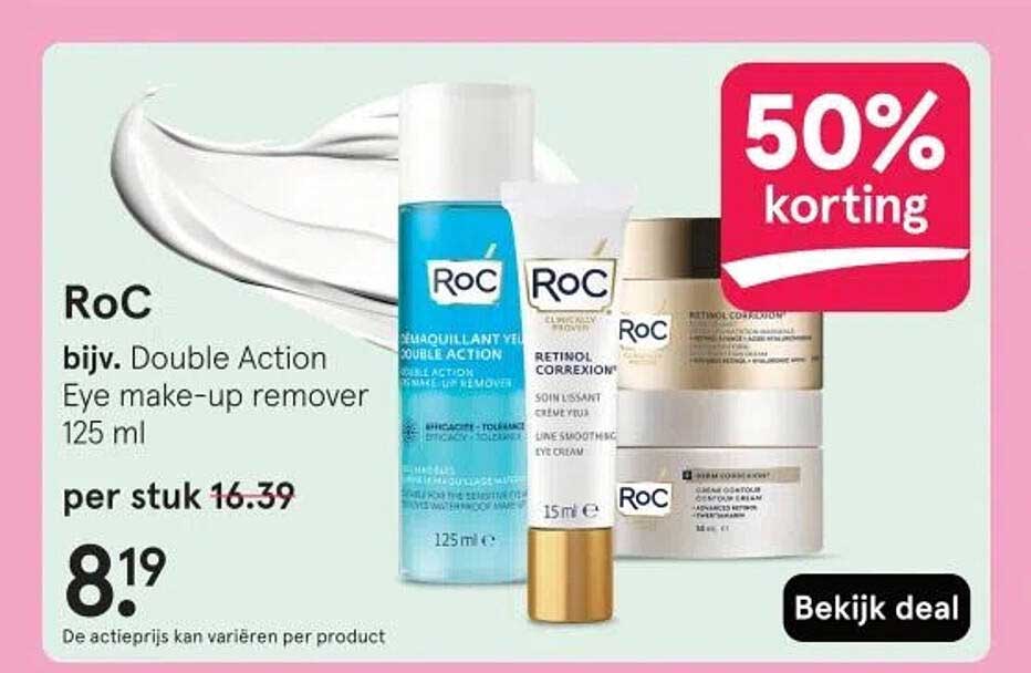 RoC bijv. Double Action Eye make-up remover 125 ml