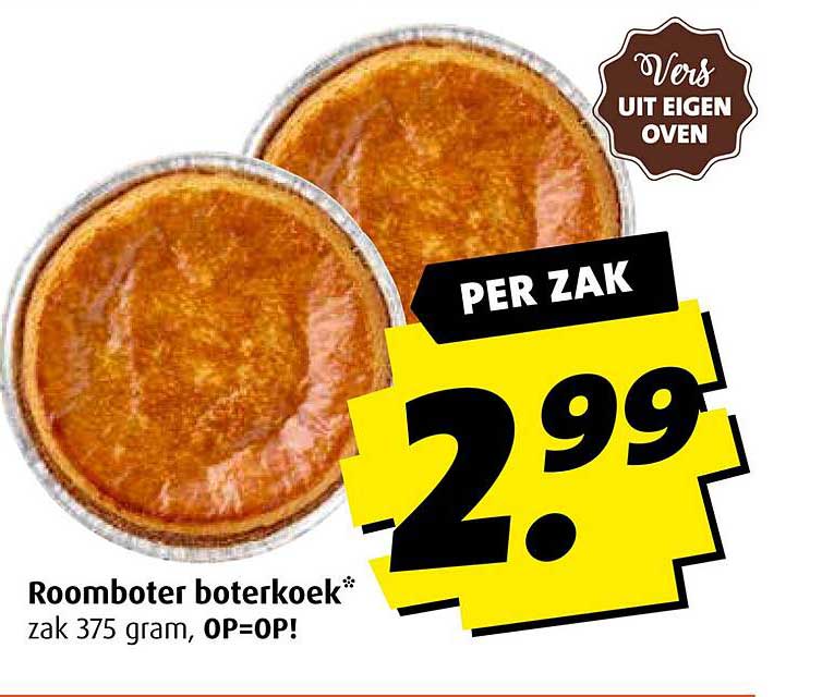 Roomboter botterkoek* zak 375 gram, OP=OP!