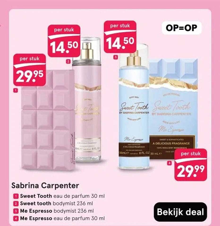 Sabrina Carpenter Sweet Tooth aanbod