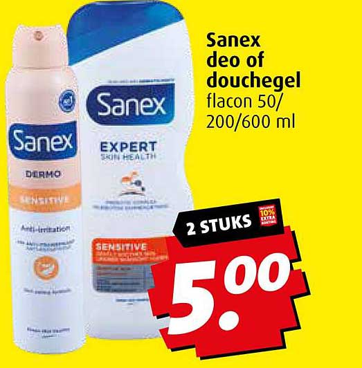 Sanex deo of douchegel flacon 50/ 200/600 ml
