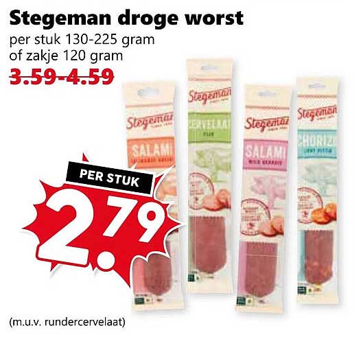 Stegeman droge worst