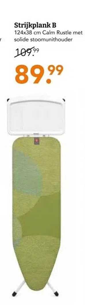 Strijkplank B 124x38 cm Calm Rustle met solide stoomunithouder
