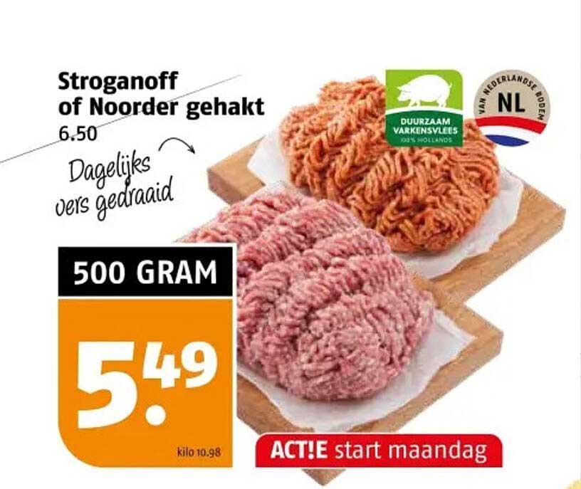 Stroganoff of Noorder gehakt