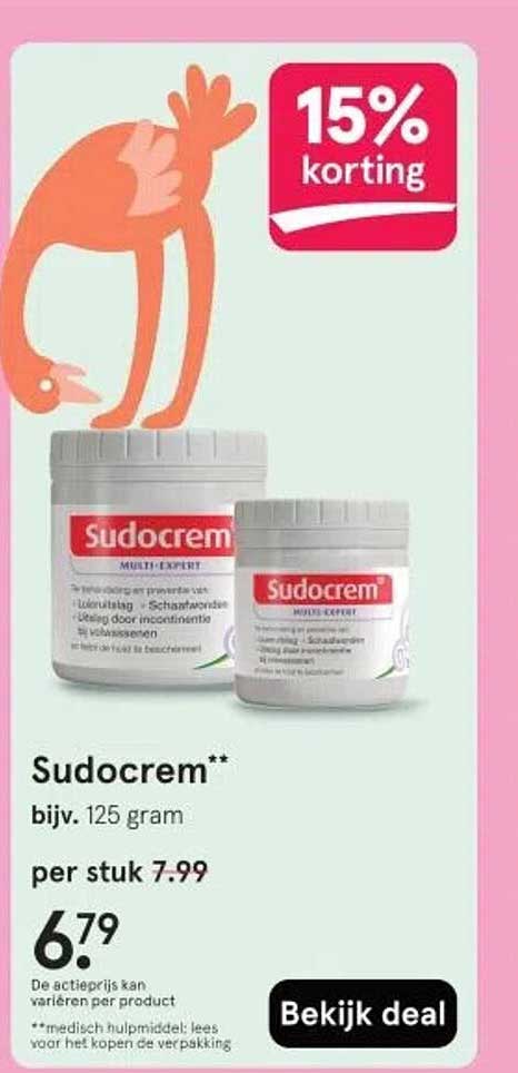 Sudocrem** bijv. 125 gram per stuk 7.99