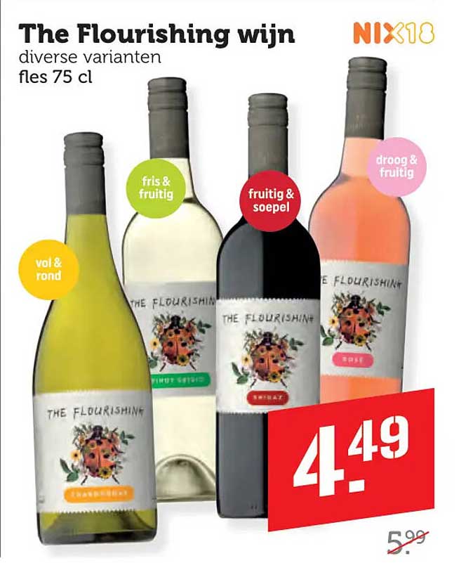 The Flourishing wijn diverse varianten fles 75 cl
