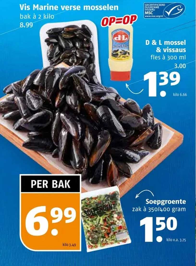 Vis Marine verse mosselen bak à 2 kilo