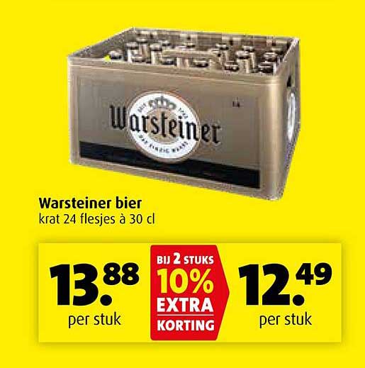 Warsteiner bier krat 24 flesjes à 30 cl
