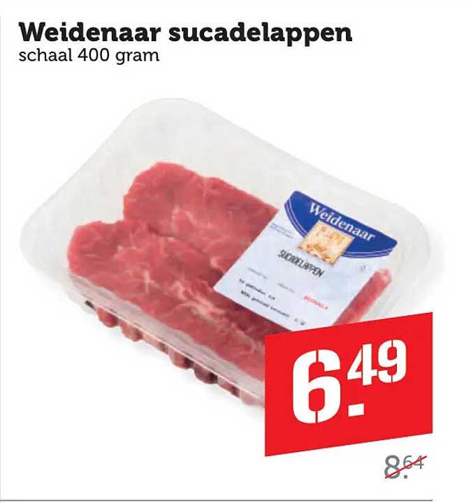 Weidenaar sucadelappen schaal 400 gram