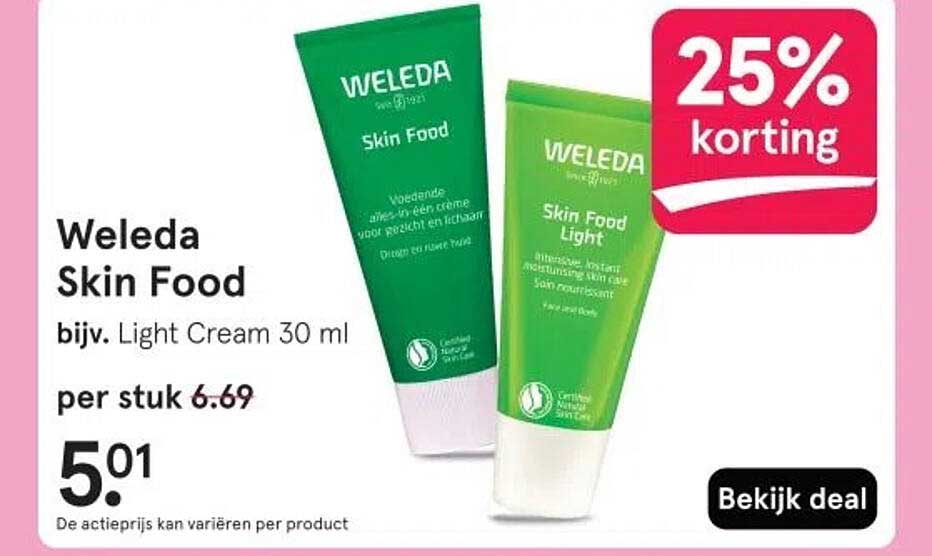 Weleda Skin Food bijv. Light Cream 30 ml