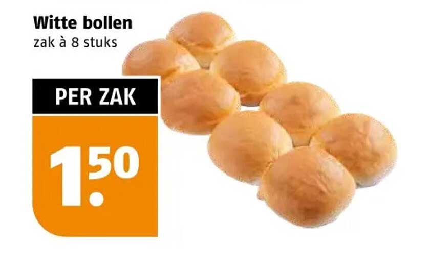 Witte bollen zak à 8 stuks