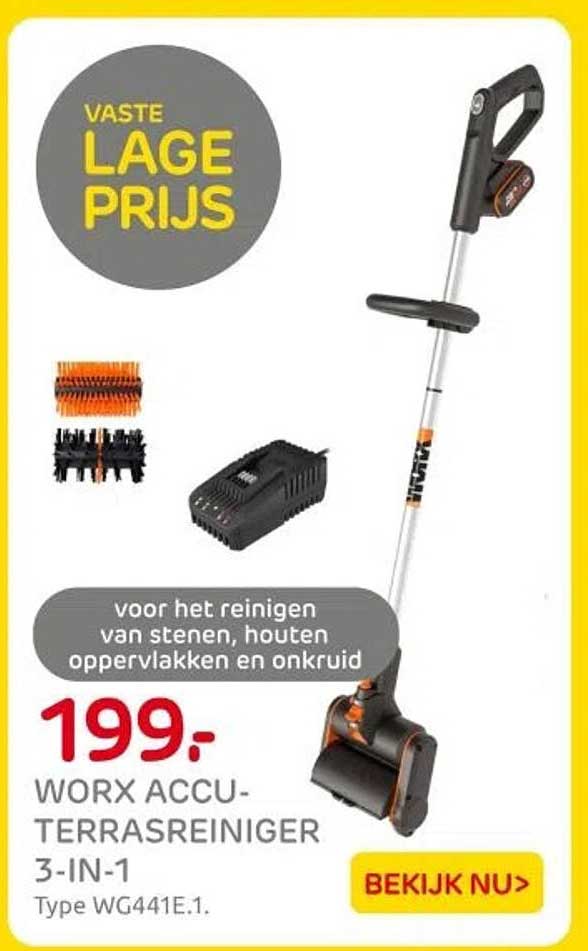 WORX ACCU-TERRASREINIGER 3-IN-1 Type WG441E.1