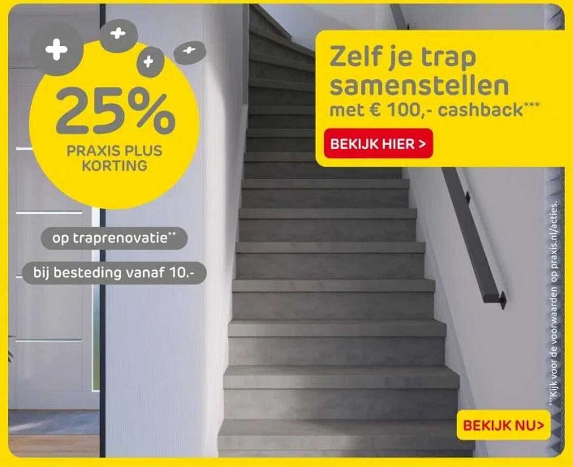 Zelf je trap samenstellen met € 100,- cashback