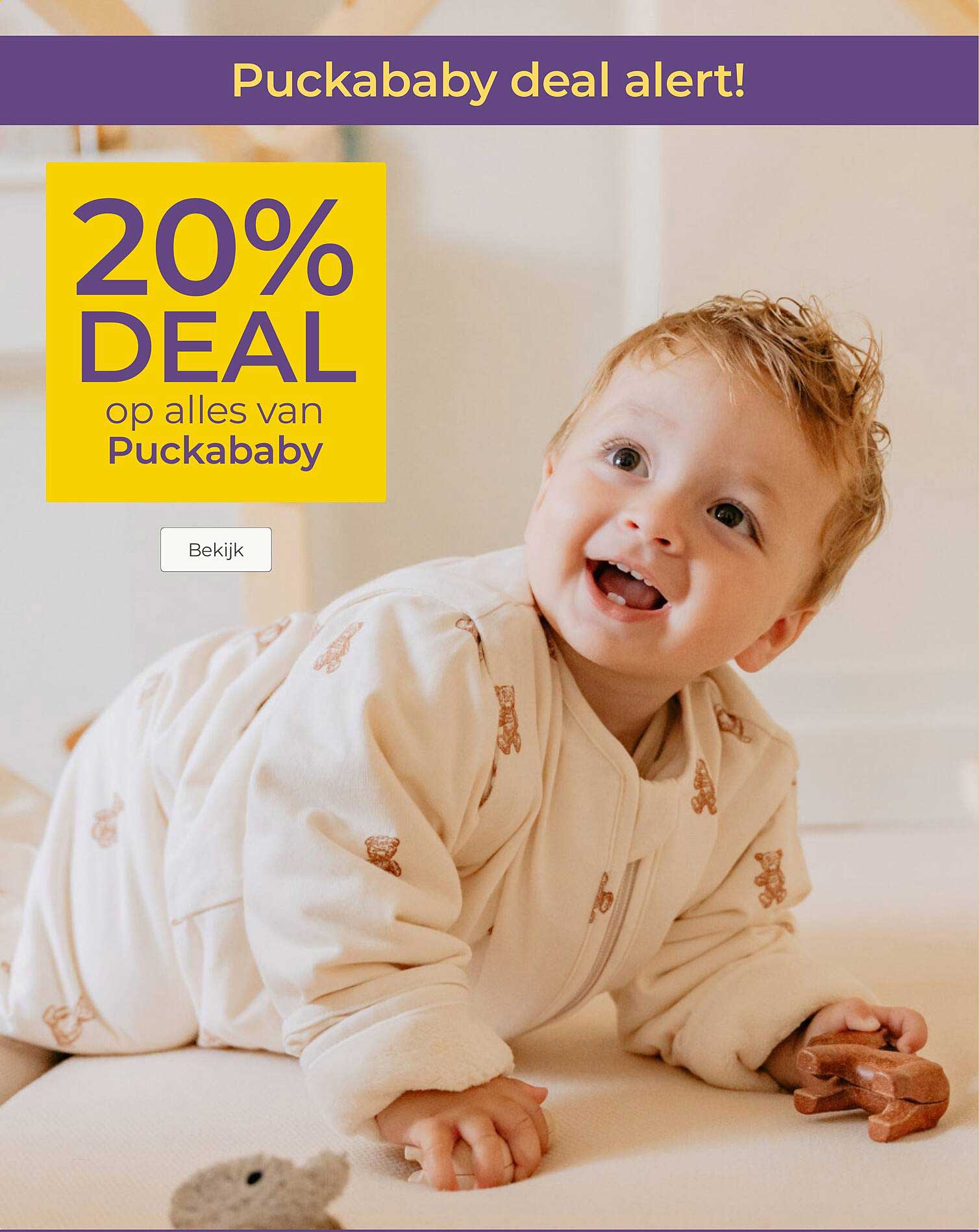 20% DEAL op alles van Puckababy