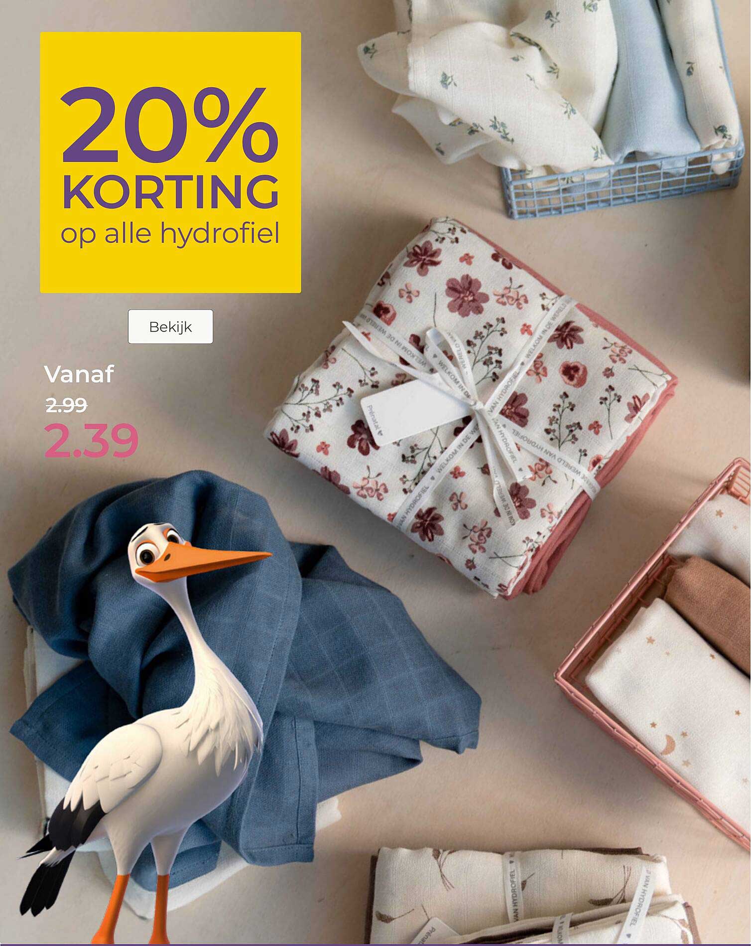 20% KORTING op alle hydrofiel