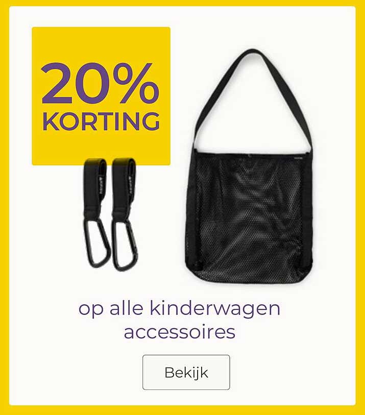 20% KORTING op alle kinderwagen accessoires