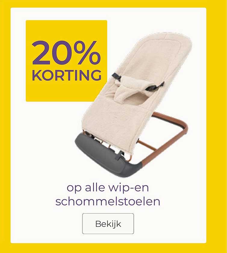 20% KORTING op alle wip-en schommelstoelen