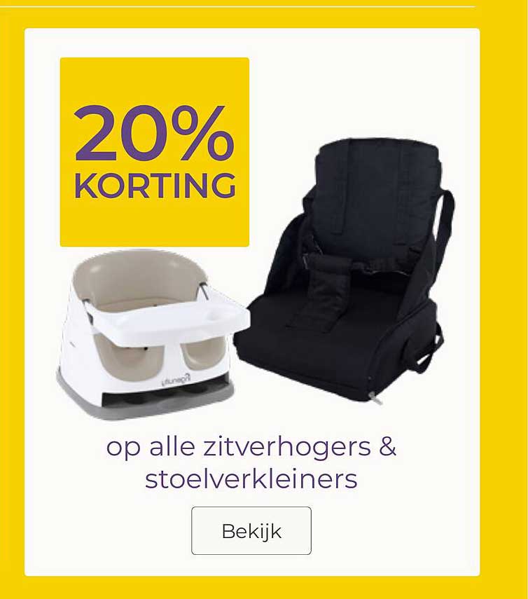 20% KORTING op alle zitverhogers & stoelverkleiners