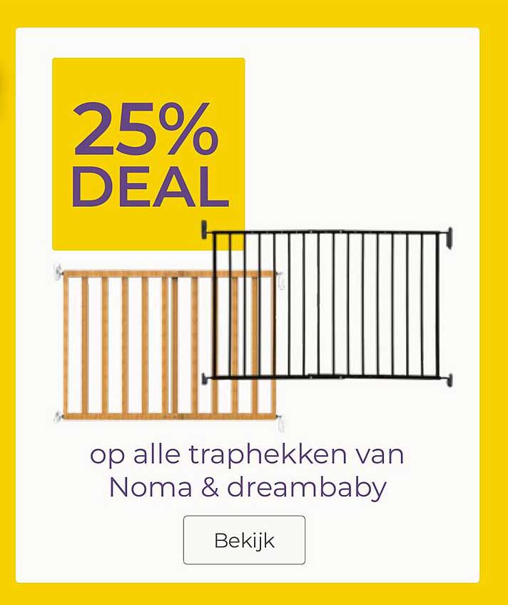 25% DEAL op alle traphekten van Noma & dreambaby