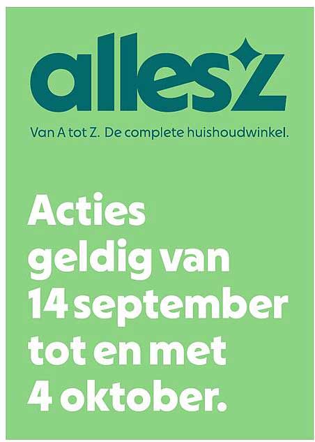Acties geldig van 14 september tot en met 4 oktober.