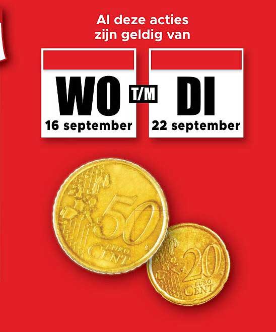 Al deze acties zijn geldig van WO T/M DI