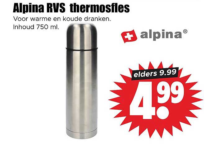Alpina RVS thermosfles