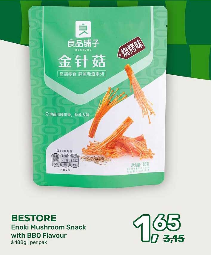 BESTORE Enoki Mushroom Snack with BBQ Flavour