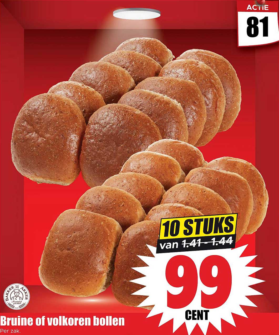 Bruine of volkoren bollen 10 stuks