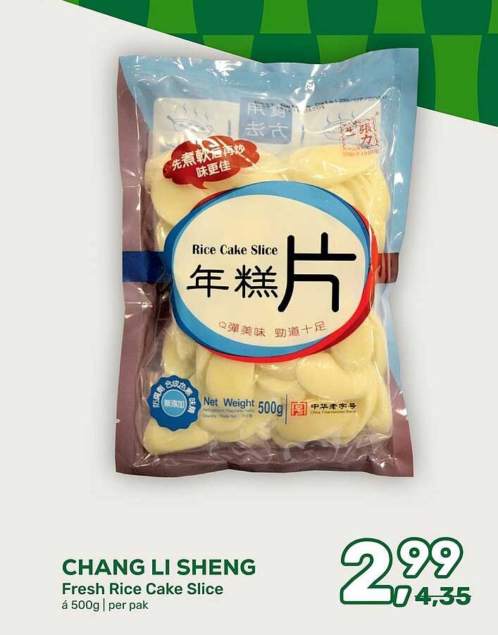 CHANG LI SHENG Fresh Rice Cake Slice á 500g | per pak