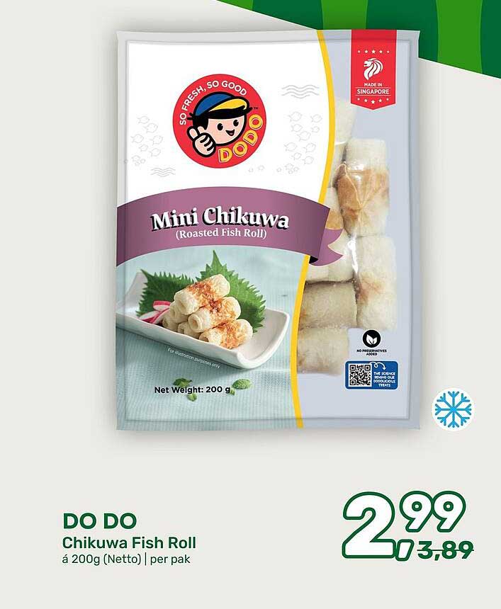 DO DO Chikuwa Fish Roll à 200g (Netto) | per pak