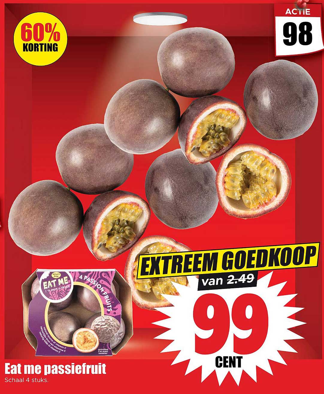 Eat me passiefruit Schaal 4 stuks.