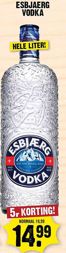 ESBJERG VODKA HELE LITER! 5. KORTING!