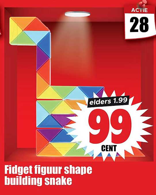 Fidget figuur shape building snake
