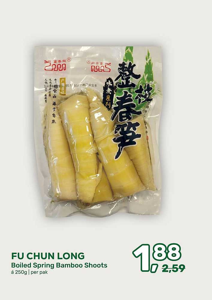 FU CHUN LONG Boiled Spring Bamboo Shoots á 250g | per pak