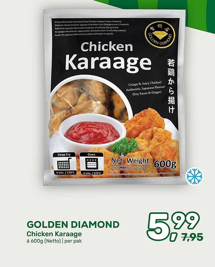 GOLDEN DIAMOND Chicken Karaage à 600g (Netto) | per pak