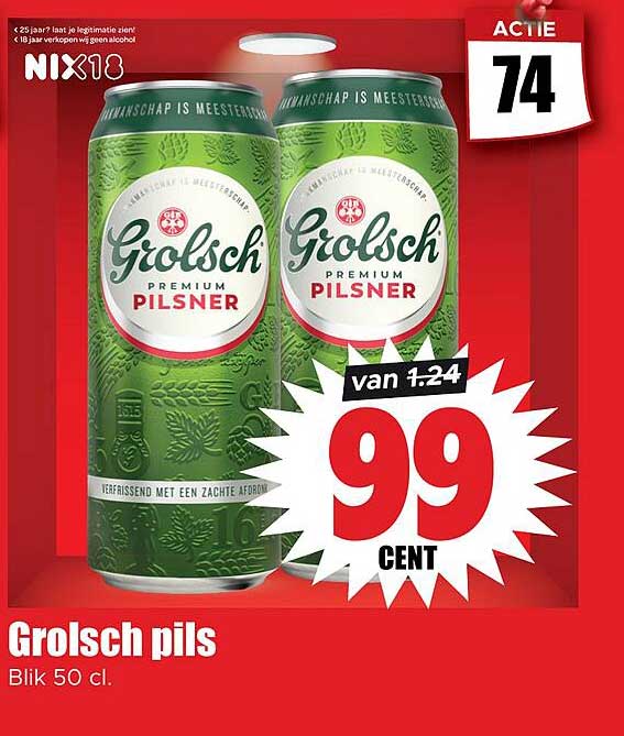 Grolsch pils Blik 50 cl.