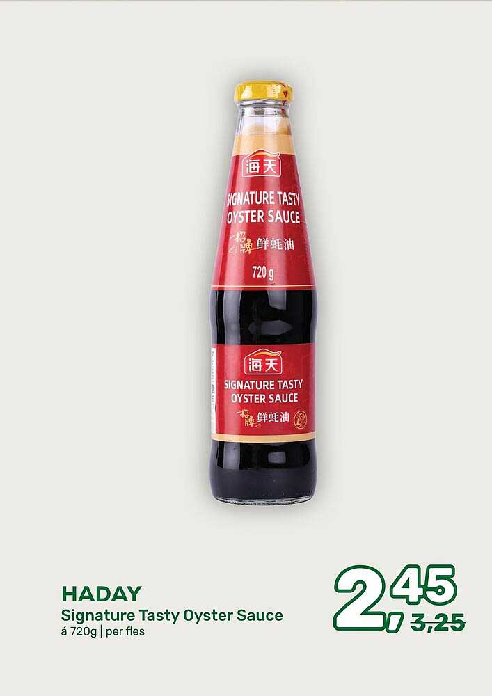 HADAY Signature Tasty Oyster Sauce á 720g | per fles 2e halve prijs
