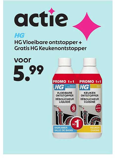 HG Vloeibare ontstopper + Gratis HG Keukenontstopper