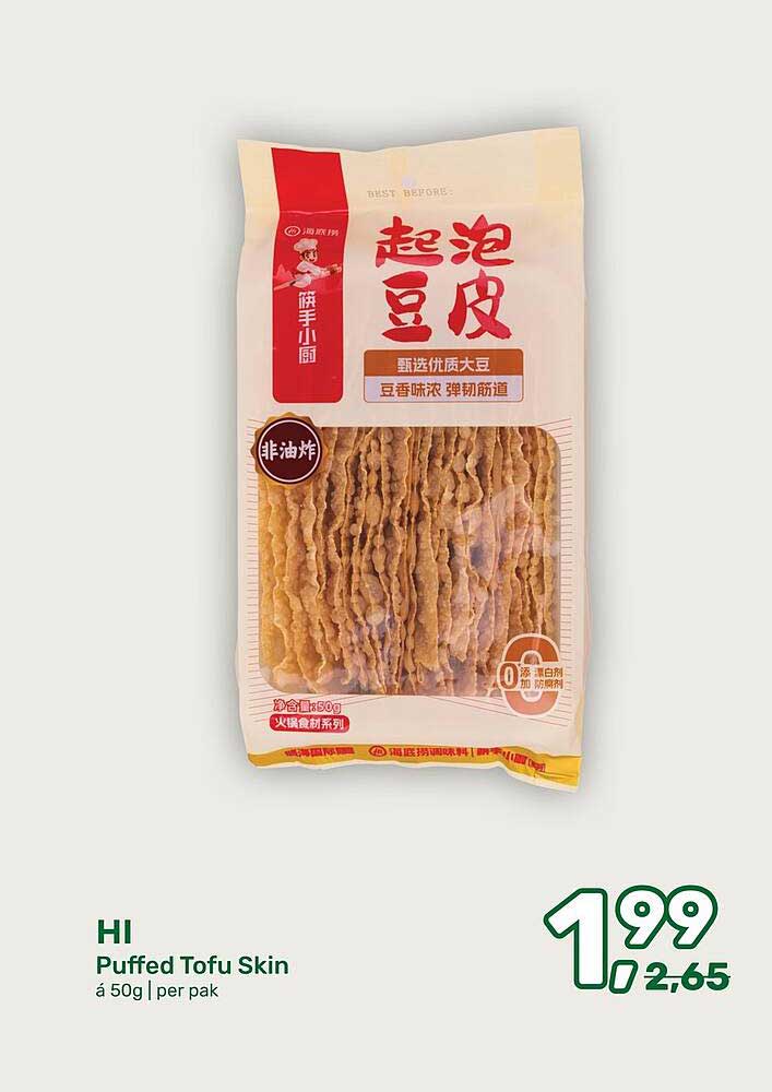 HI Puffed Tofu Skin á 50g | per pak