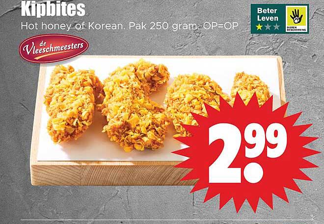 Kipbites Hot honey of Korean. Pak 250 gram. OP=OP