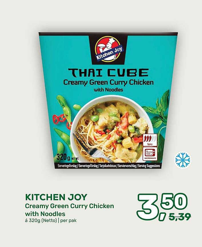 KITCHEN JOY Creamy Green Curry Chicken with Noodles