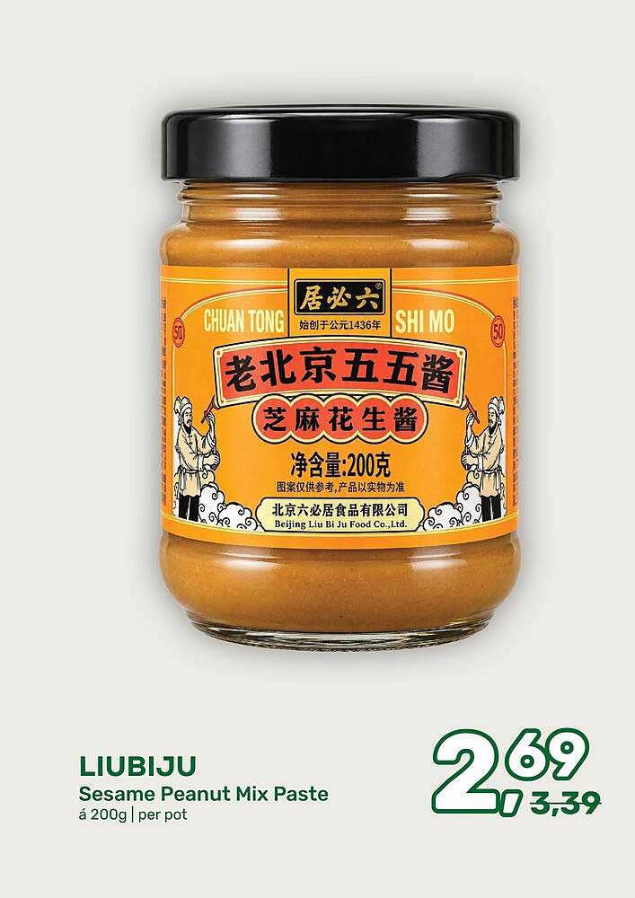 LIUBIJU Sesame Peanut Mix Paste á 200g | per pot