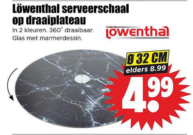 Löwenthal serveerschaal op draaiplateau
