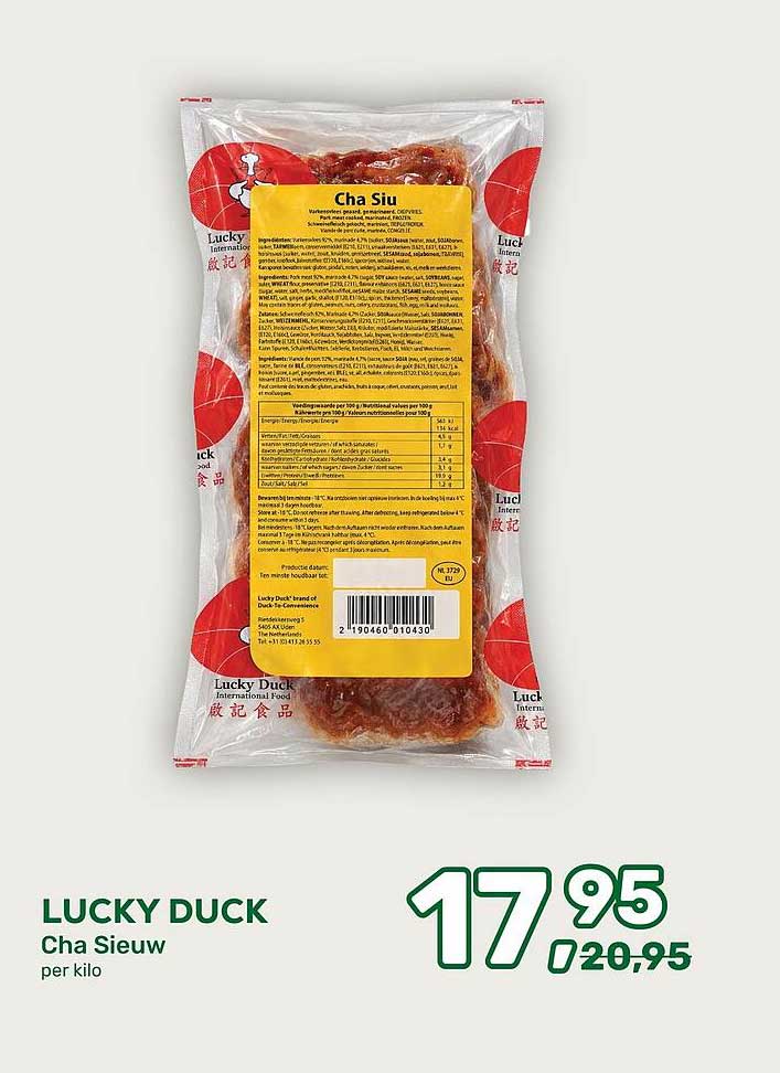 LUCKY DUCK Cha Sieuw per kilo