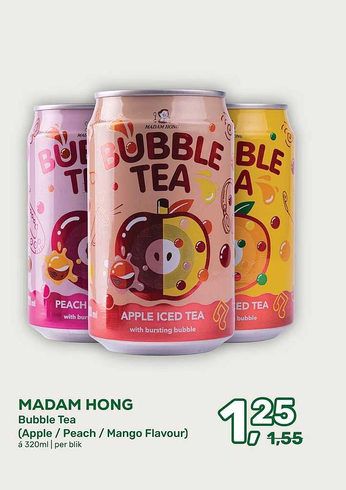 MADAM HONG Bubble Tea (Apple / Peach / Mango Flavour)