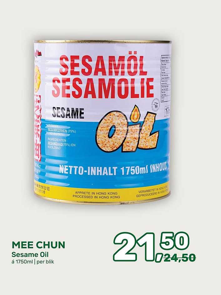 MEE CHUN Sesame Oil à 1750ml | per blik