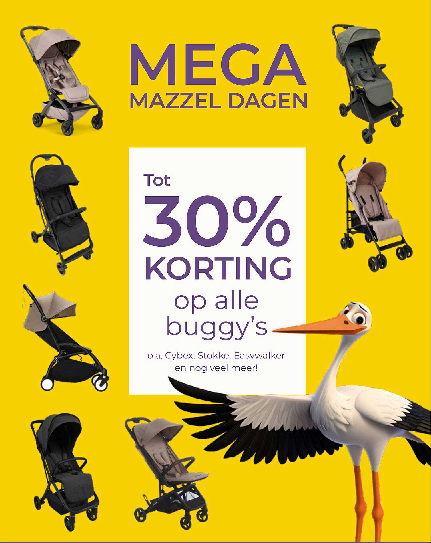 MEGA MAZZELDAGEN Tot 30% KORTING op alle buggy’s