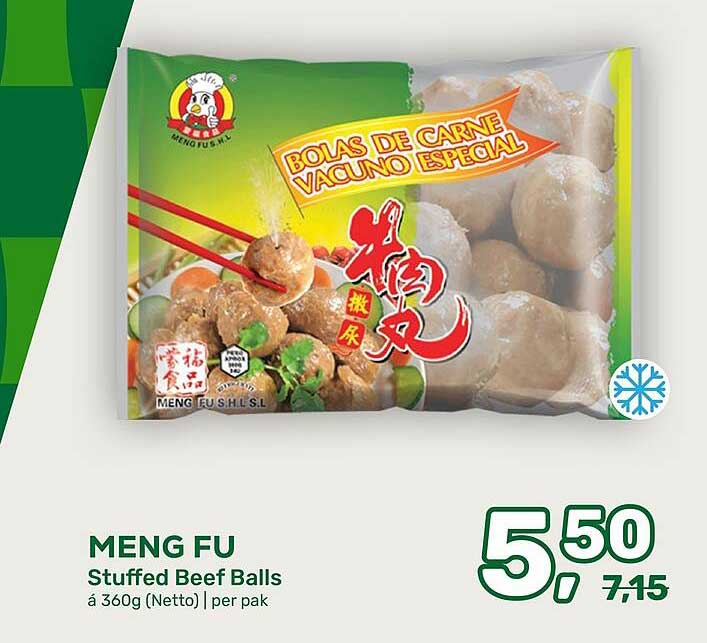 MENG FU Stuffed Beef Balls á 360g (Netto) | per pak