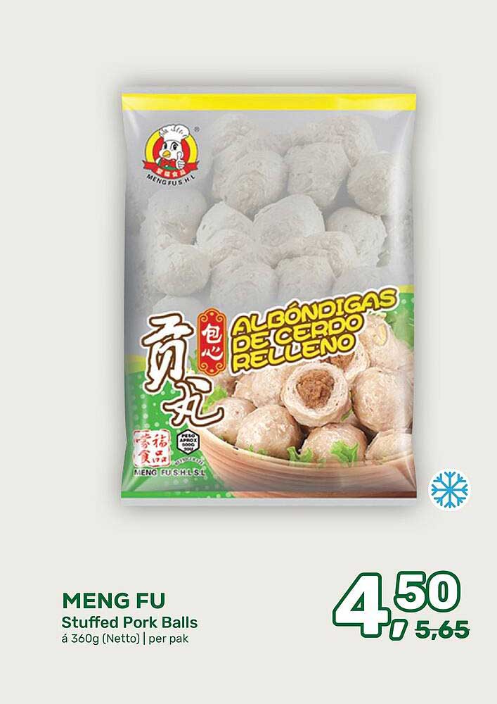 MENG FU Stuffed Pork Balls à 360g (Netto) | per pak