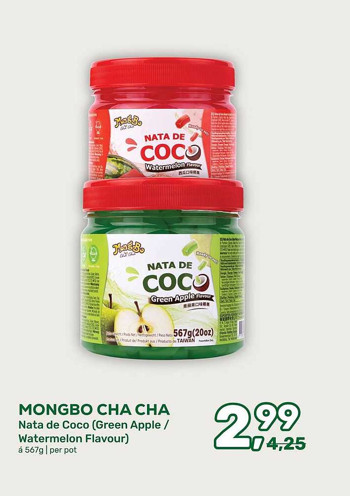 Mongbo Cha Cha Nata de Coco (Green Apple / Watermelon Flavour)
