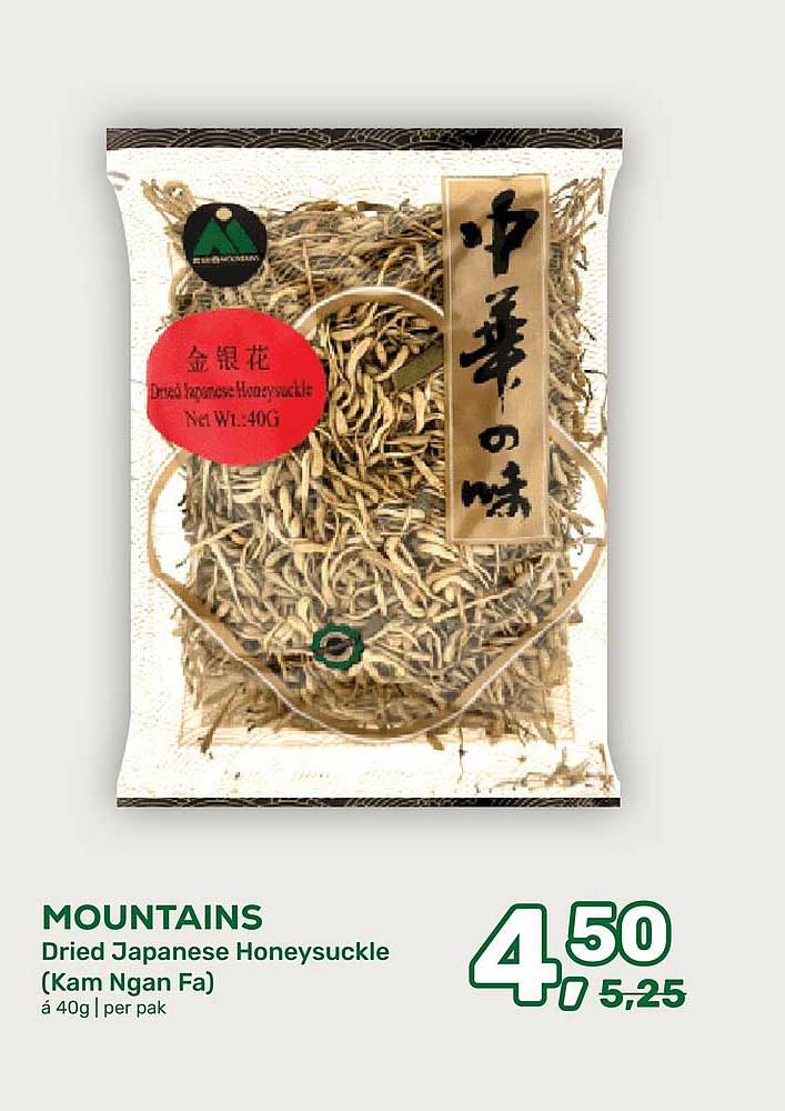 MOUNTAINS Dried Japanese Honeysuckle (Kam Ngan Fa) á 40g | per pak